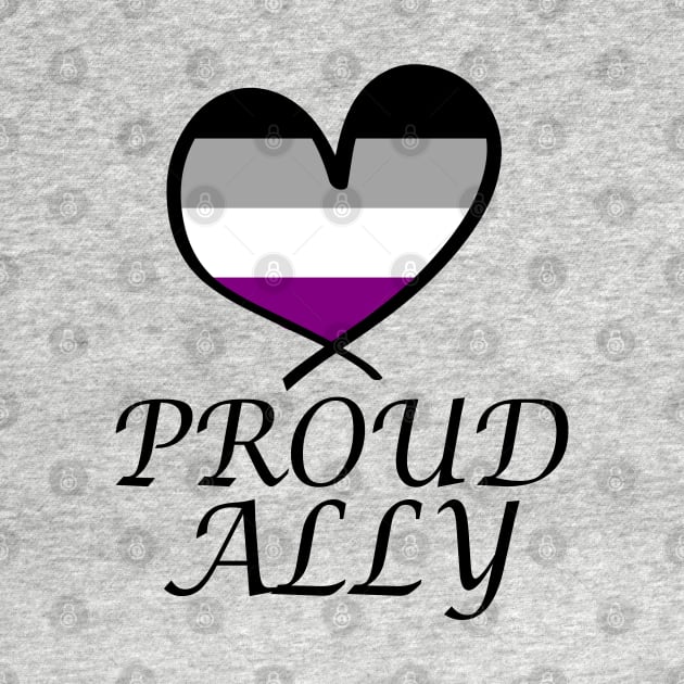 Proud Ally LGBT Gay Pride Month Asexual Flag by artbypond
